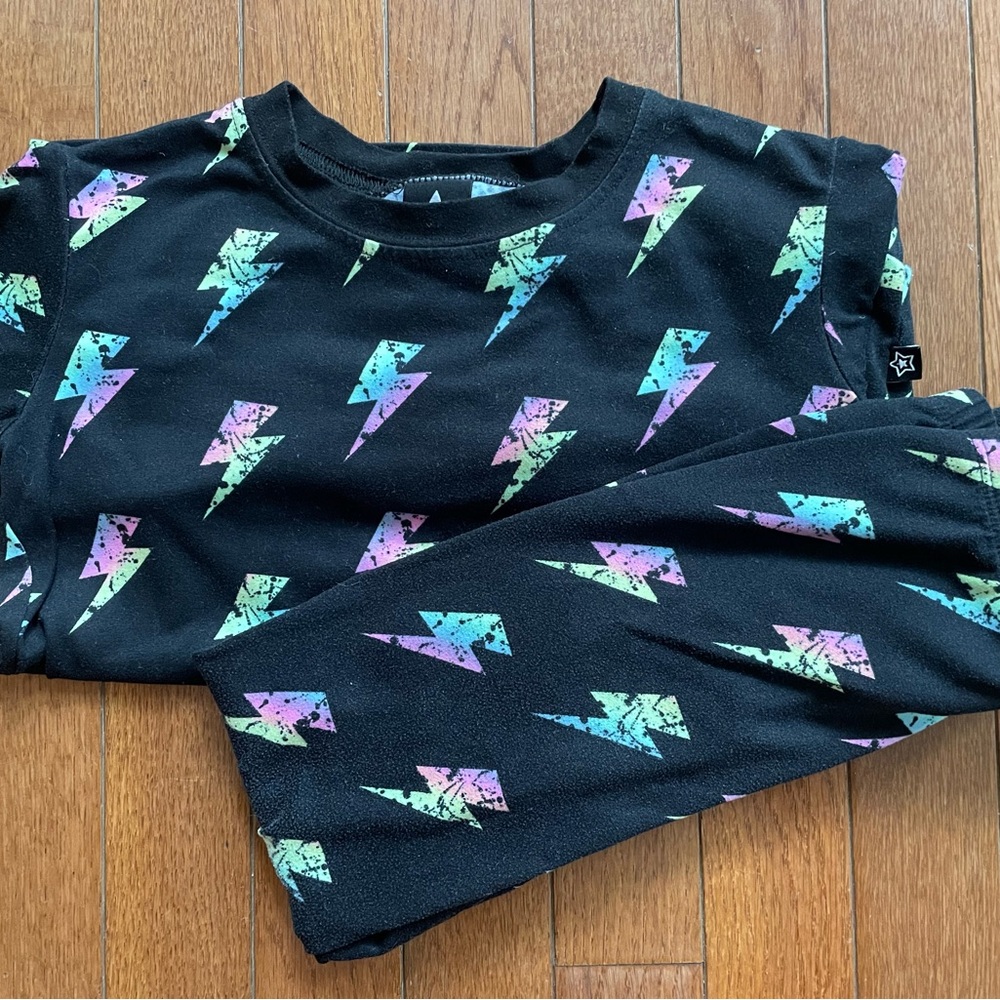 Pixie Lane Black Lightning Bolt Print Set